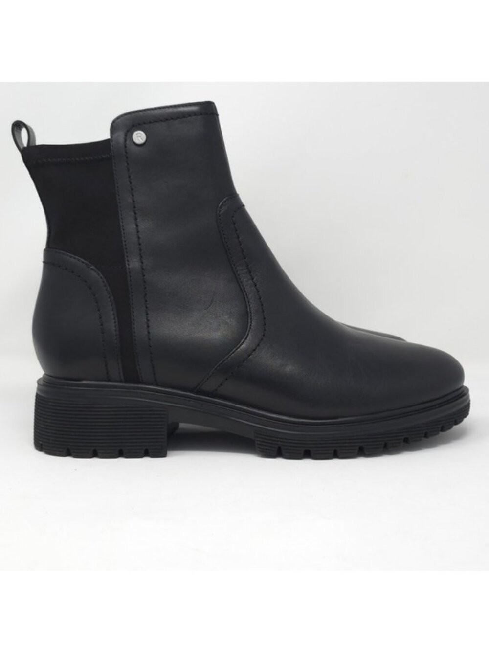Rockport Black Leather Ankle Booties with Side Zip 9.5M - Picture 3 of 14